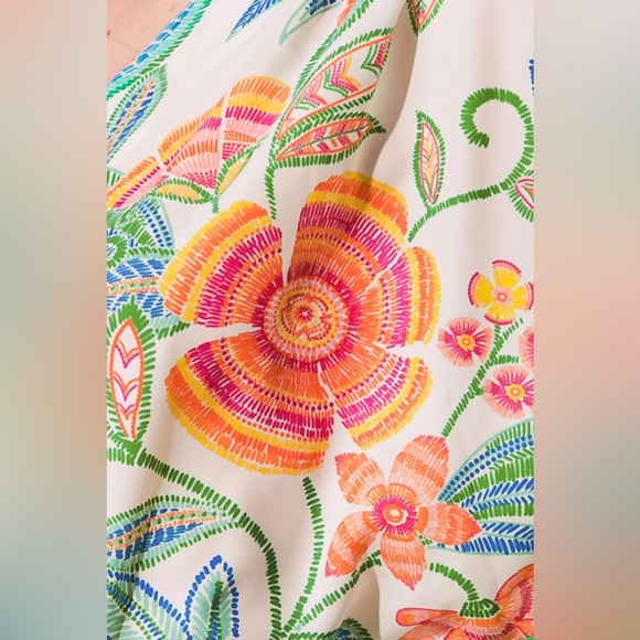 Flying Tomato Floral Printed Woven Bodysuit. - Picture 6 of 7